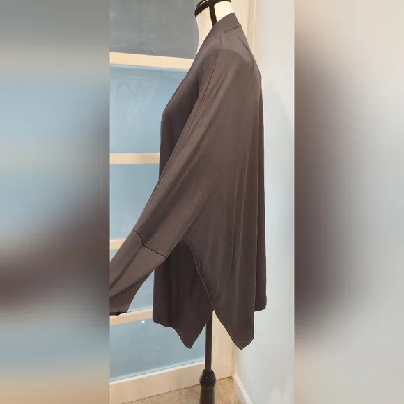 Gray Open Front Cardigan Sweater Lightweight - Picture 3 of 8